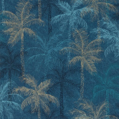 Clarke & Clarke Palmyra Wallpaper in Midnight